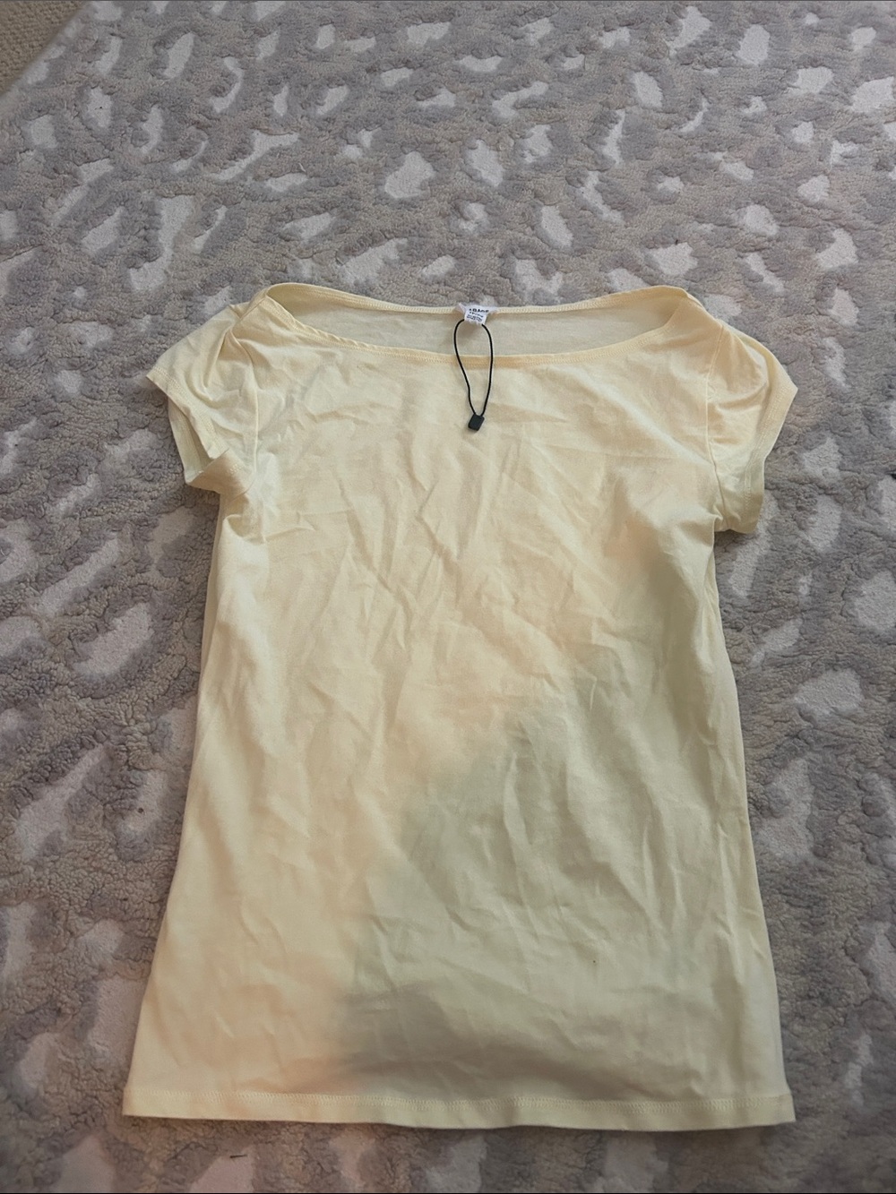 Garage Pale Yellow Scoop Neck Tee